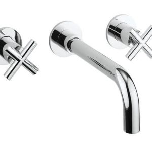 Crosswater MPRO Crosshead Basin 3 Hole Set - Chrome