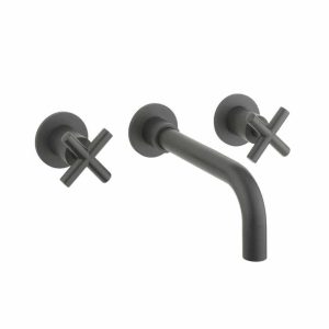 Crosswater MPRO Crosshead Basin 3 Hole Set - Slate