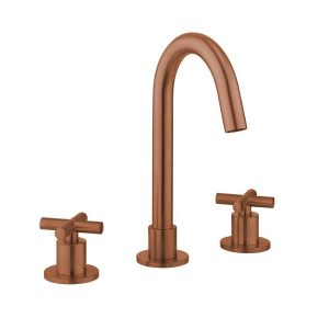 Crosswater MPRO Crosshead Basin 3 Hole Set Basin Mounted - Brushed Bronze