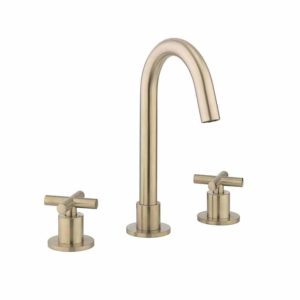 Crosswater MPRO Crosshead Basin 3 Hole Set Basin Mounted - Brushed Brass