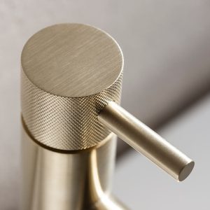 Crosswater  MPRO Basin Monobloc with Knurled Handle - Brushed Brass