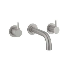 Crosswater MPRO 3 Hole Wall Mounted Bath Mixer Tap - Brushed Chrome