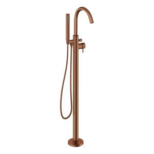 Crosswater MPRO Chrome Floorstanding Bath Shower Mixer - Brushed Bronze