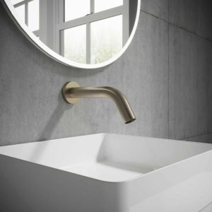 Crosswater MPRO Sensor Basin Wall Mounted Spout - Brushed Brass