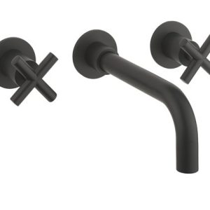 Crosswater MPRO Crosshead Basin 3 Hole Set - Matt Black